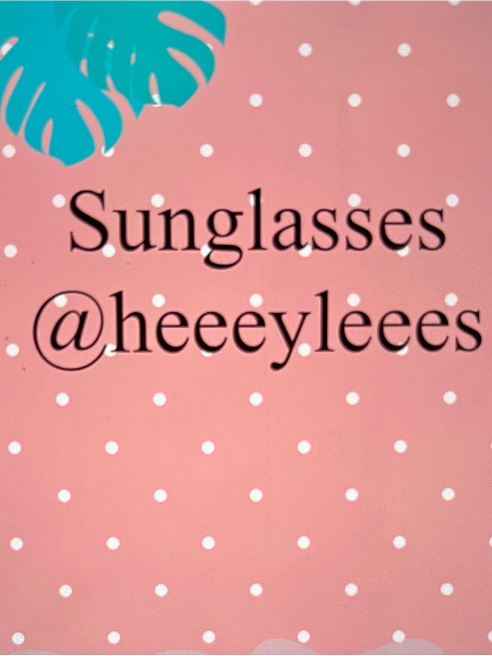 Polka Dot Pink Sunglasses Graphic